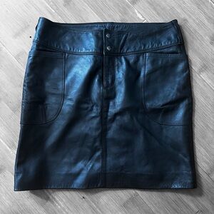 Lane Crawford Katy Jade Leather Skirt Size M